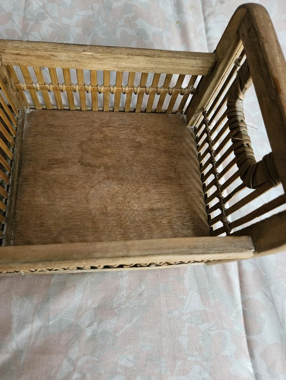 Mid Century Natural Bamboo Divided Organizer Tray - Brown